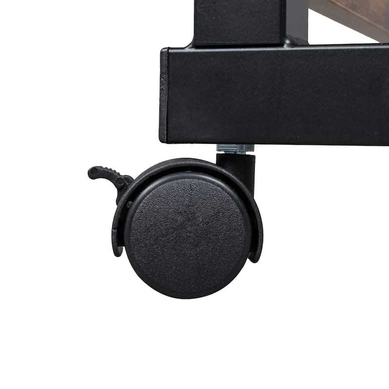 Rolling & Height adjustable Side Table,Modern End Table