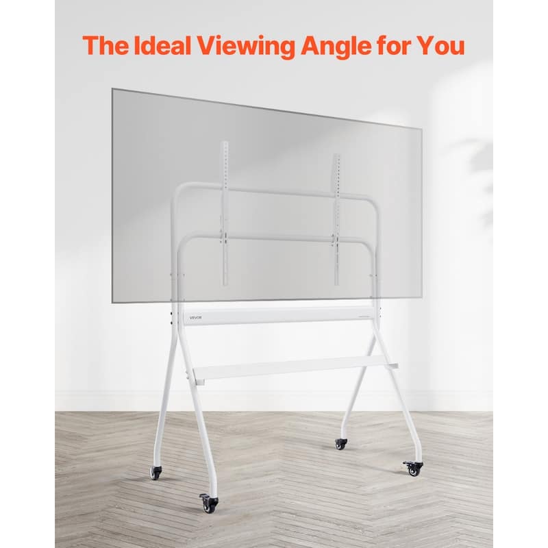 Rolling TV Stand with Wheels for 35-100 Inch LED LCD OLED TVs Portable Cart - 44.49 x 25.00 x 59.84 in