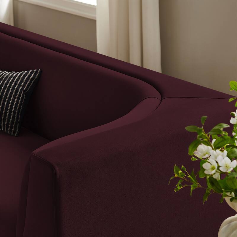 Hilda 86" Curved Back Performance Velvet Sofa