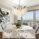 preview thumbnail 23 of 22, Crystal Tree Branch Chandelier Modern Round Ceiling Pendant Light