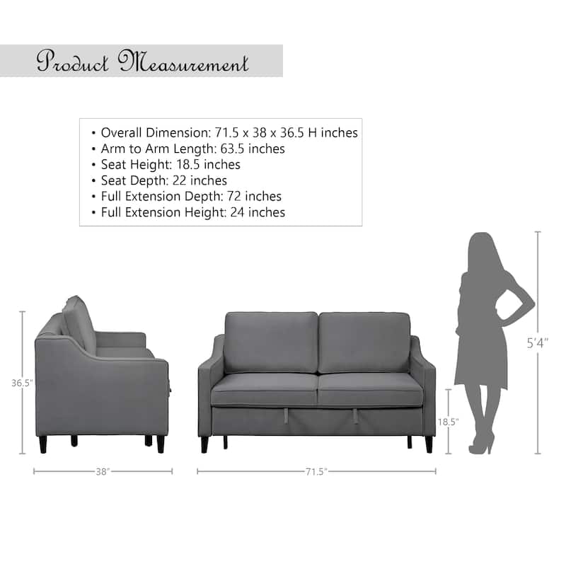 Edelweiss Convertible Sleeper Sofa Bed