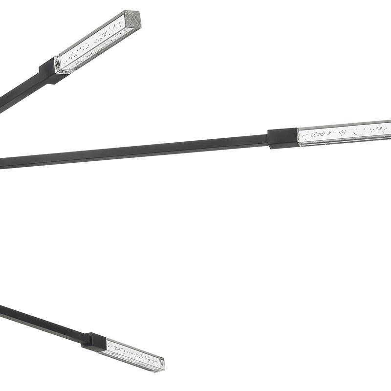 Elk Home Light Streak Black With Clear Acrylic 6 Light Chandelier