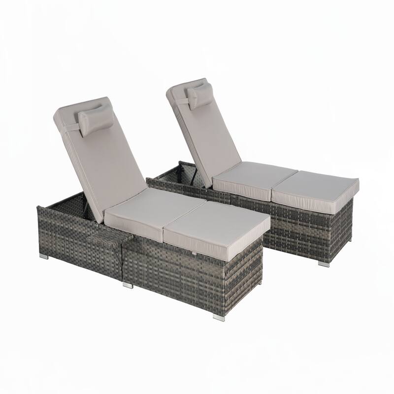 Outdoor Chaise Lounge Chair Set of 2