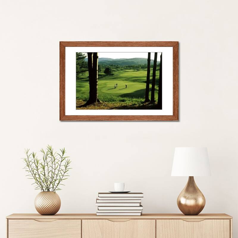 iCanvas "Golfers On A Green, Country Club Of Vermont, Waterbury, Washington County, Vermont, USA" by Panoramic Images