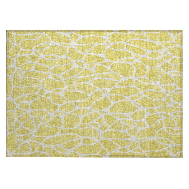 Machine Washable Indoor/ Outdoor Modern Chantille Rug