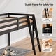 preview thumbnail 21 of 57, Espresso Wood Junior Loft Bed with Stairs for Adults, Kids and Young Teens