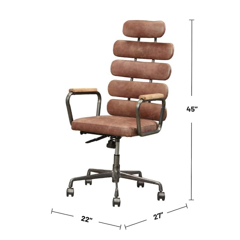 Top Grain Leather Office Chair with 5-Star Base