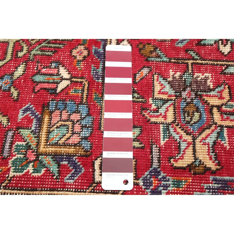 ECARPETGALLERY Hand-knotted Antalya Vintage Red Wool Rug - 6'7 x 9'2