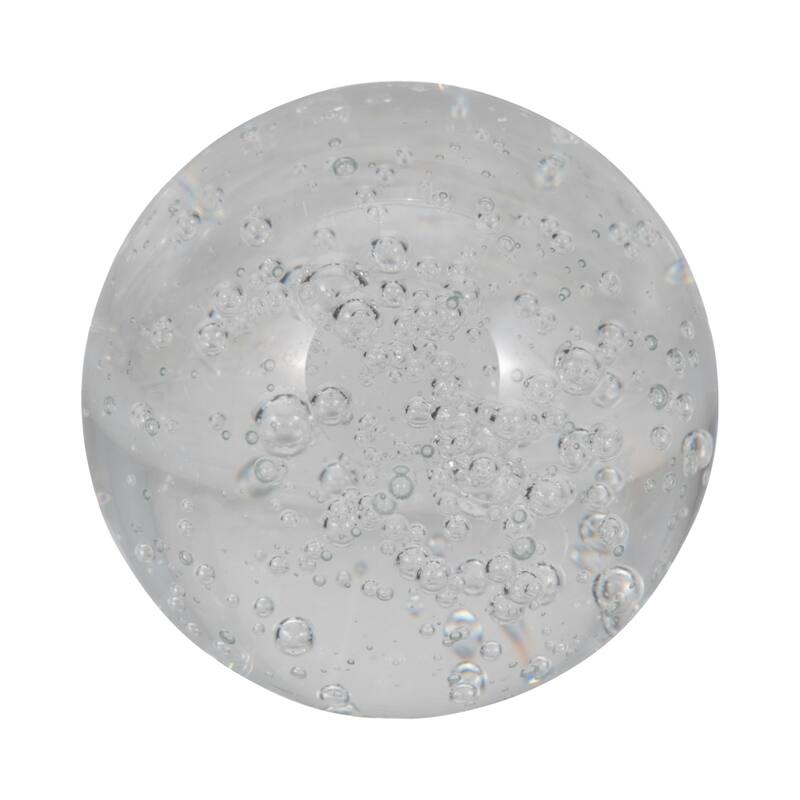 Sagebrook Home Clear Crystal Ball - Elegant Decorative Object For Home Display
