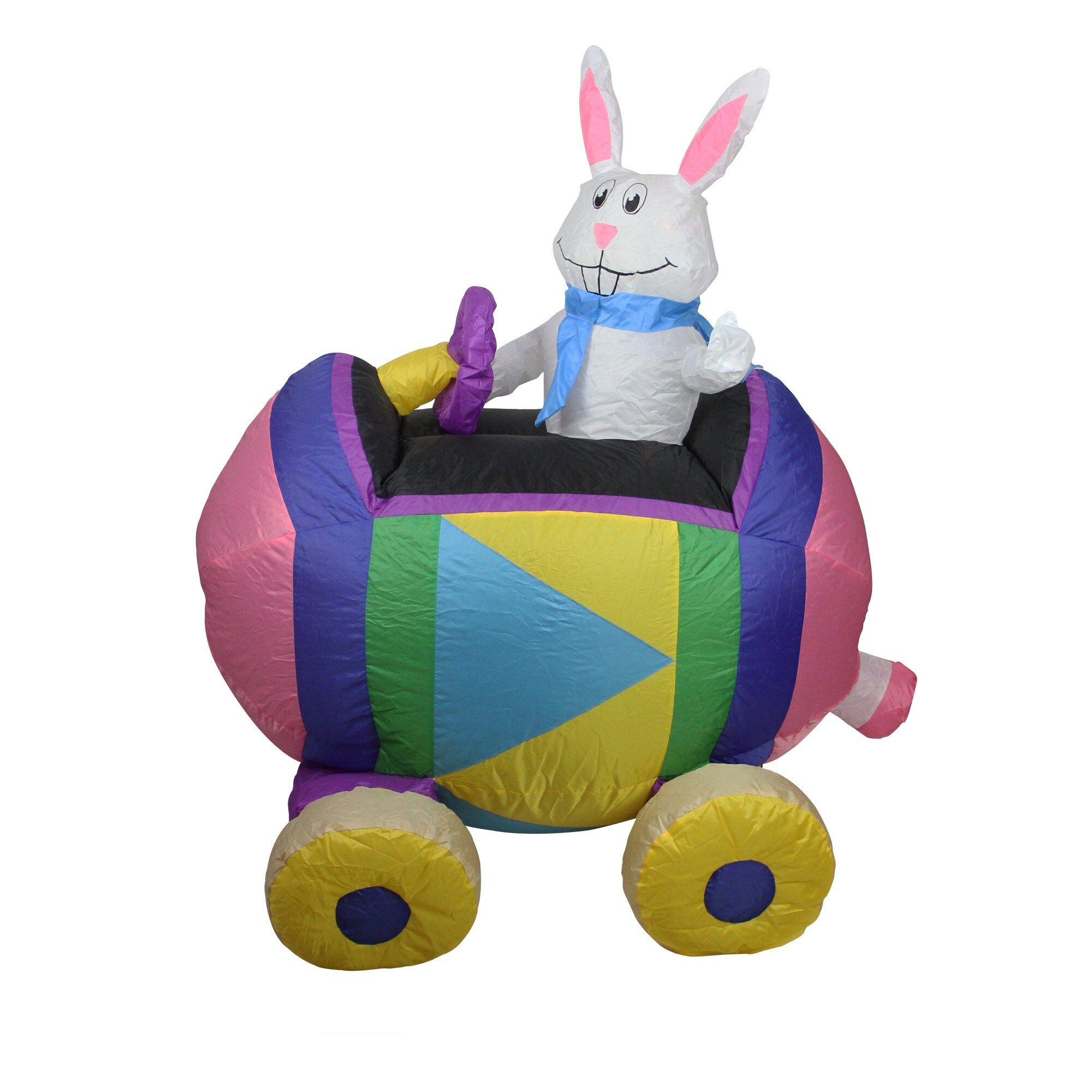 Shop 4 Inflatable Easter Bunny Driving An Egg Car Outdoor