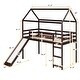 preview thumbnail 20 of 40, Twin Solid Wood Loft Bed with Staircase & Slide - House-Shaped bed