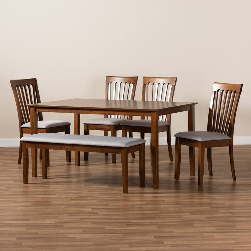 Minette Modern and Contemporary 6-Piece Dining Set