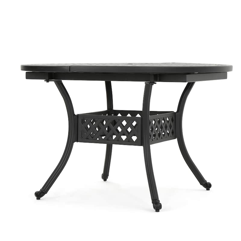 Roomfitters Outdoor Expandable Aluminum Dining Table with Elegant Design, Perfect for Patio and Garden Use