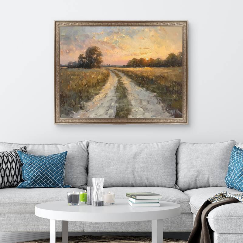 Masterpiece Art Gallery| Country Roads by Petals Prints Design - Framed Canvas Art Print