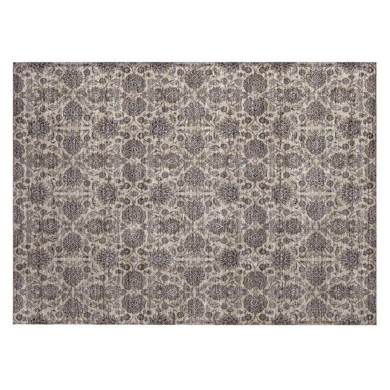 Machine Washable Indoor/ Outdoor Chantille Traditional Floral Rug