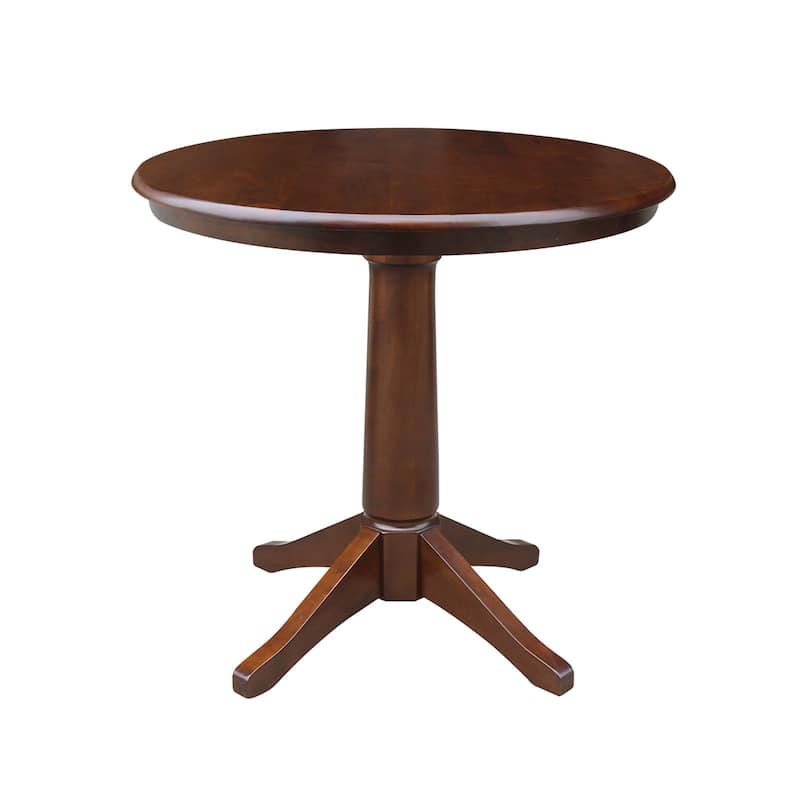 International Concepts Solid Wood 36" Round Pedestal Dining Table