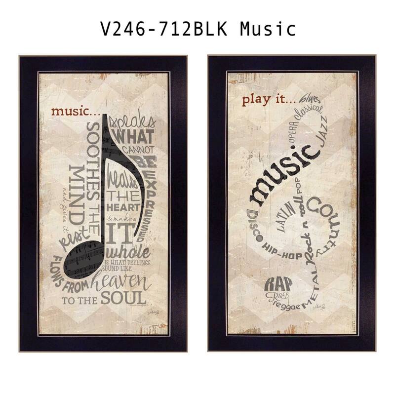 TrendyDecor4U Contemporary "Music" 2-Piece Vignette by Marla Rae