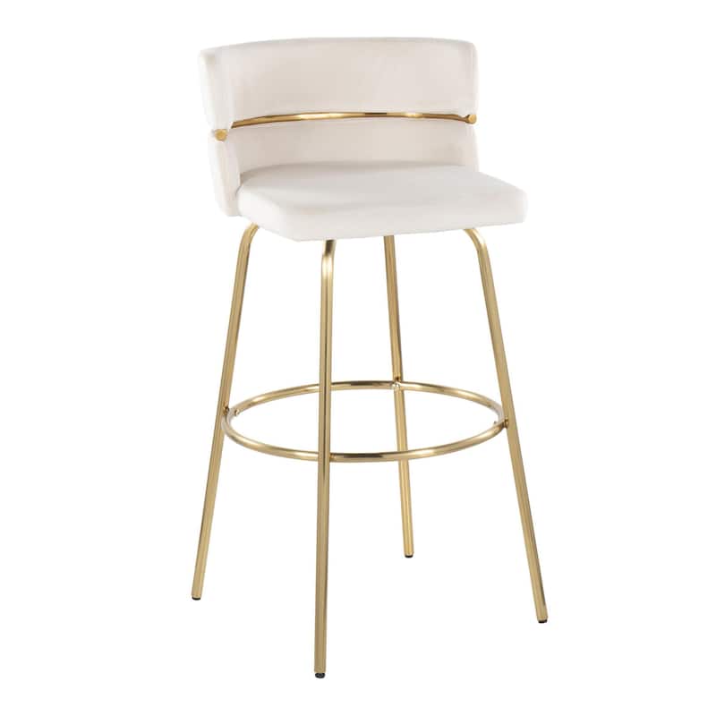 Silver Orchid Lena 30" Fixed-Height Bar Stool (Set of 2)
