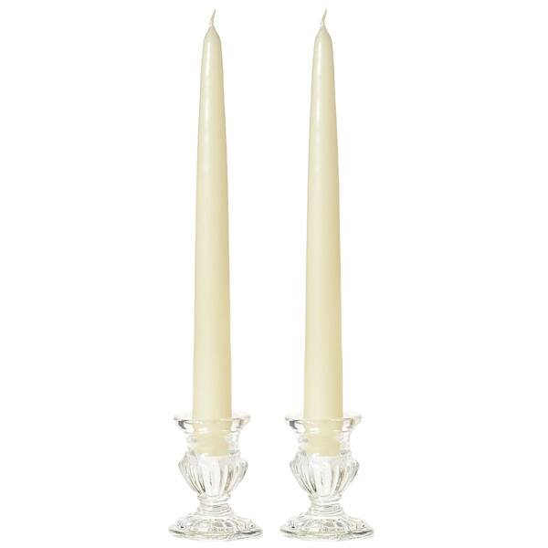 Shop 1 Pair Taper Candles Unscented 12 Inch Ivory Tapers 88 In Diameter X 12 In Tall On Sale Overstock 14730853