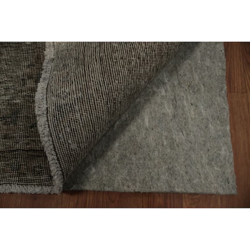 Hand Knotted Oriental 100% Wool Carpet Traditional Medallion Brown Tabriz Area Rug - 12' 10'' X 9' 1''