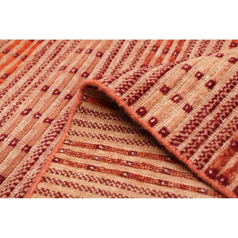 ECARPETGALLERY Hand-knotted Peshawar Ziegler Burnt Orange Wool Rug - 4'11 x 7'10