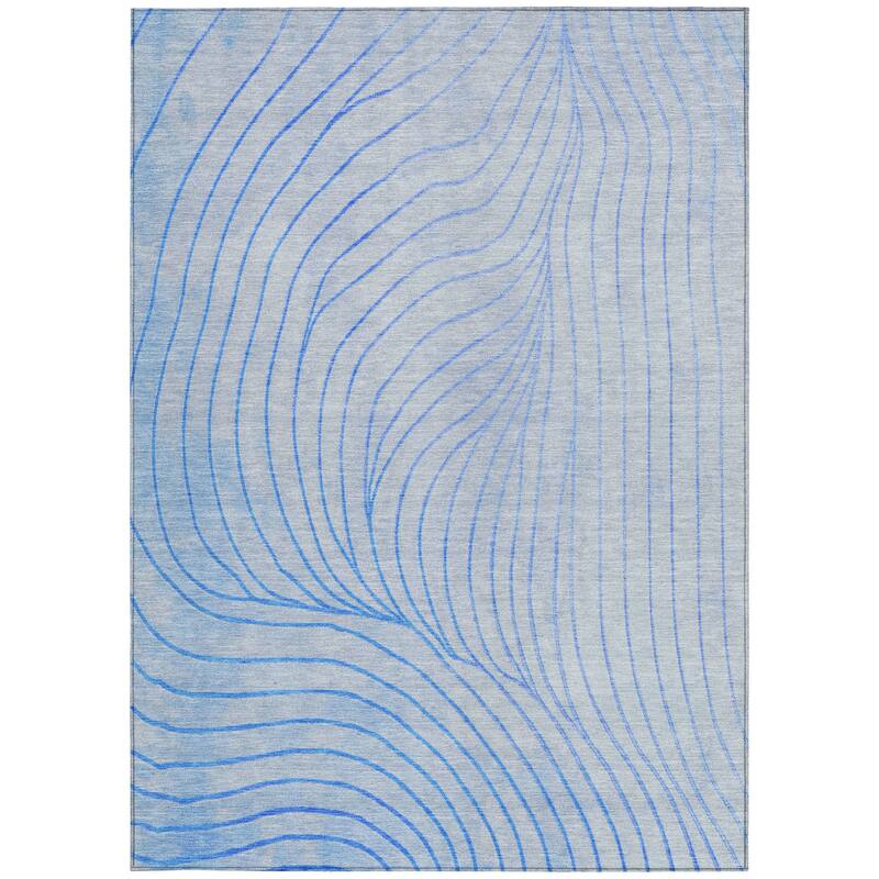 HomeRoots Abstract Transitional Rectangle Outdoor Rug