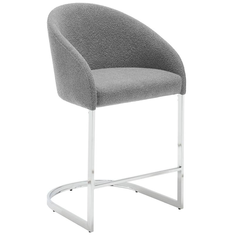 26" Fabric Upholstered Counter Height Bar Stools with Arms - 37" H x 22.4" W x 22" D