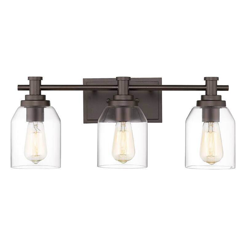 3-light Bathroom Vanity Light, Bathroom Over Sink Lighting - 21.3 x 9.2 x 7 inches - Oil Rubbed Bronze