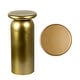 preview thumbnail 6 of 6, Miles Modern Metal Round Drink Table - Sleek Cylinder Mushroom Pedestal Accent End Side Table for Living Room Bedroom