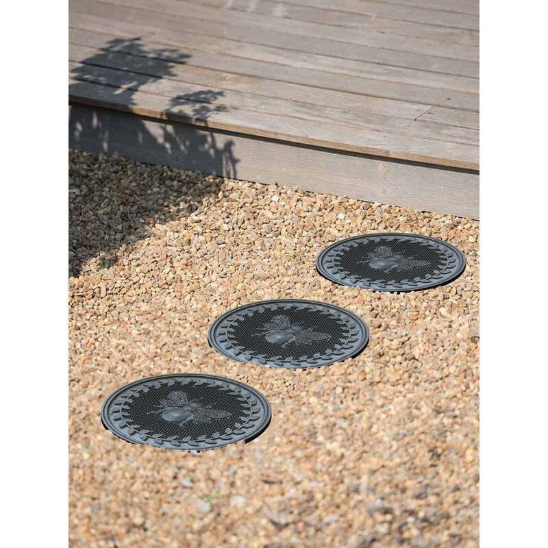 A1HC Rubber Step Mat Multi Functional -Garden Stepping Stone Mat, Outdoor Decorative Tray