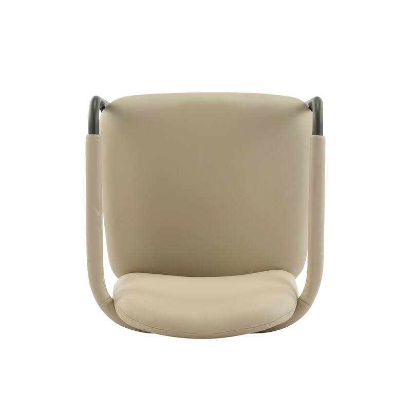 Upholstered Arm Chair Dining Chairs (Set of 2) - Espresso,khaki
