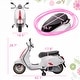preview thumbnail 7 of 8, Vespa Licensed 6V Electric Motorcycle for Kids with Training Wheels, Music, and FM Radio