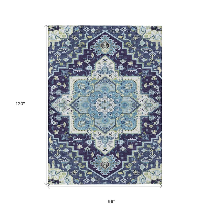 HomeRoots Oriental Traditional Rectangle Outdoor Rug