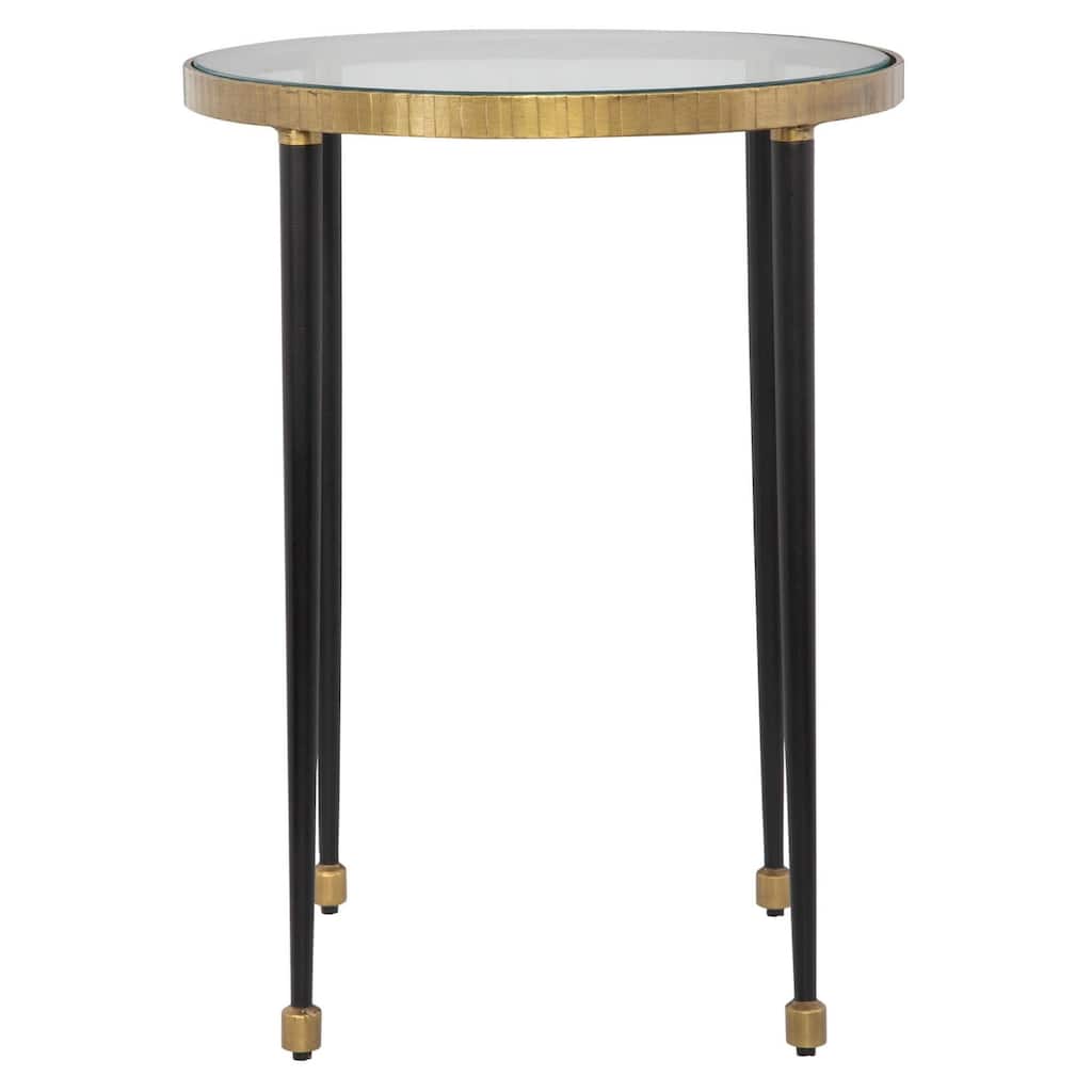 Tall Stiletto Side Table - 22.5" - Antique Gold and Black