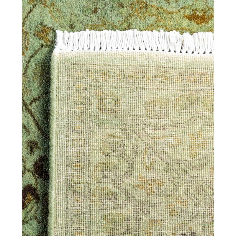 Overdyed One-of-a-Kind Hand-Knotted Area Rug - Green - 2' 8" x 11' 5"