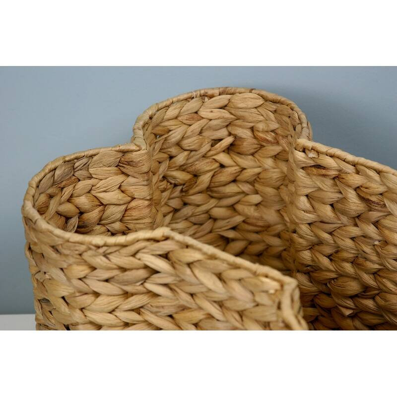 Hyacinth Bone Pet Dog Toy Basket 16"L x 11"W x 8"H - 16" x 11" x 8"
