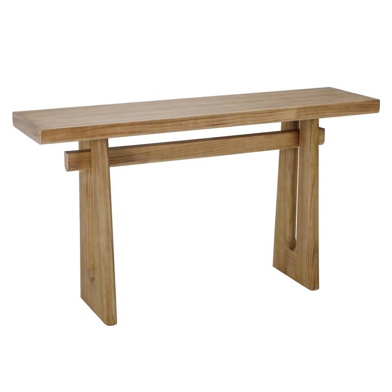 Christopher Knight Home - Chole Wood Console Table with Sculptural Design