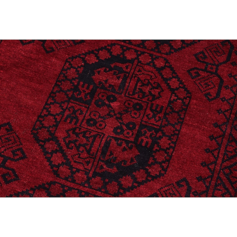 Vintage Biljik Khal Mohammadi Tommy Red/Black Rug - 9'0'' x 12'6''