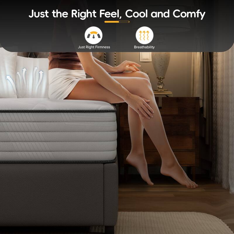 SweDrea 10 in. Medium Cool Gel Memory Foam Mattress with CertiPUR-US, SGS and OEKO-TEX