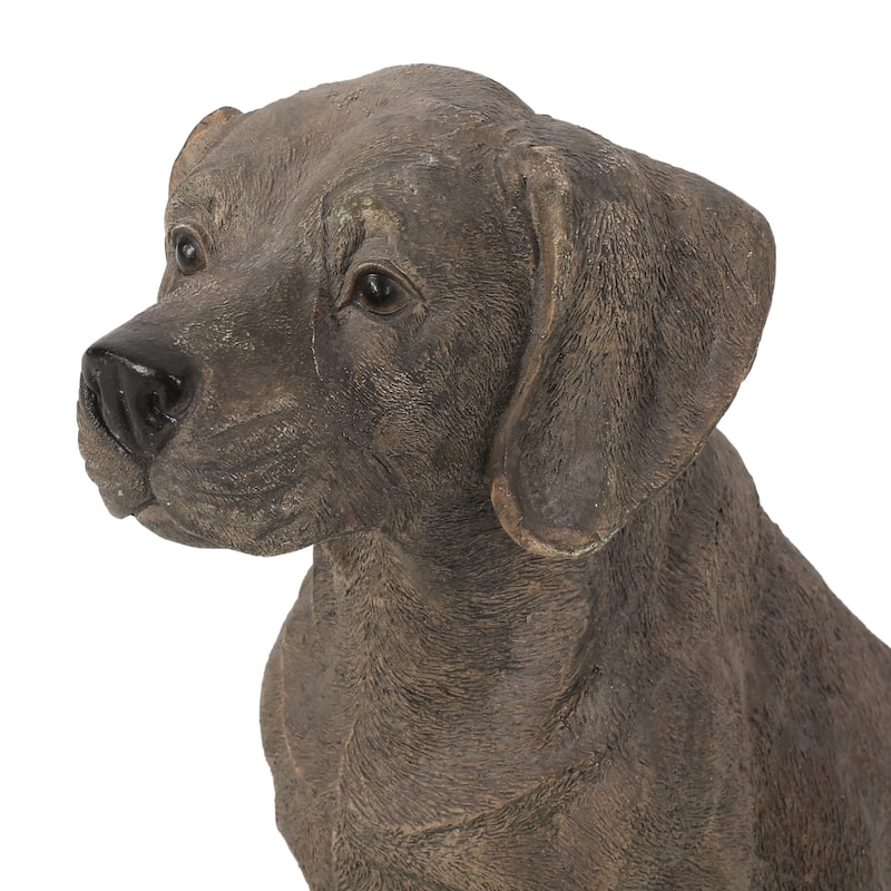 Delphos Outdoor Cast Stone Outdoor Dog Garden Statue by Christopher Knight Home