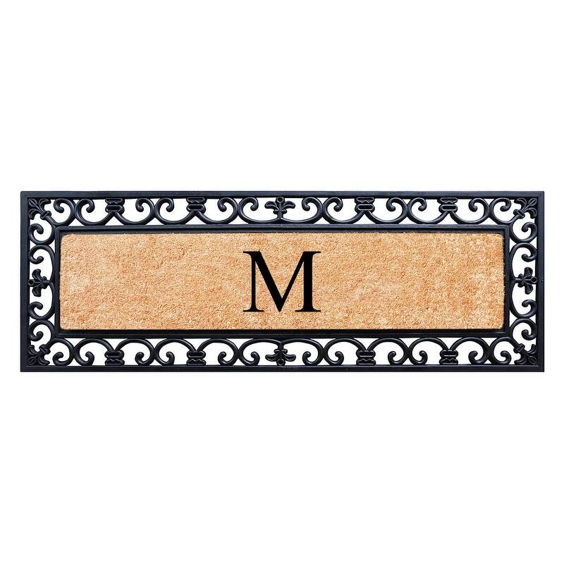 A1HC Exclusive Hand Crafted Myla Monogrammed Entry Doormat, 18" x 48" - M