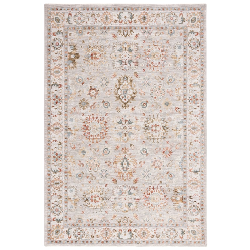 SAFAVIEH Hamilton Tarquinia Oriental Rug - 6'7" Square - Grey/Rust