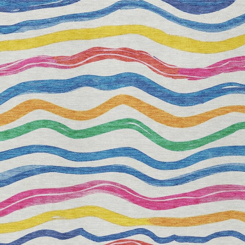 HomeRoots Striped Transitional Rectangle Outdoor Rug