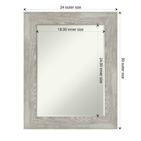 Petite Bevel Bathroom Wall Mirror Dove Greywash Frame Dove Greywash