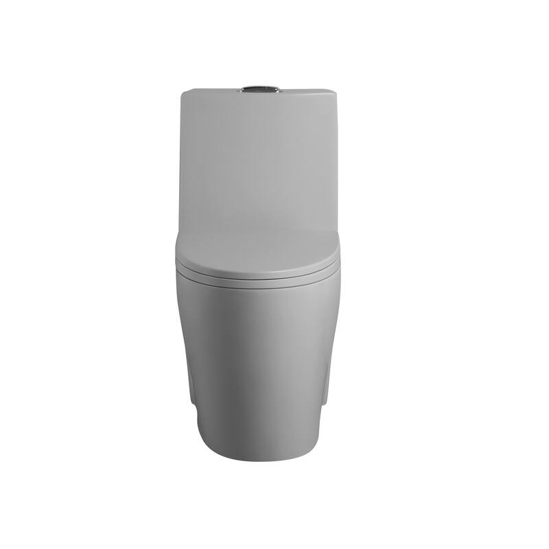 1.1/1.6 GPF Tornado Flush One-Piece Toilet,Siphonic S-trap 12",Elongated Bowl with Soft Close Seat,Chair Seat ADA Height 17"