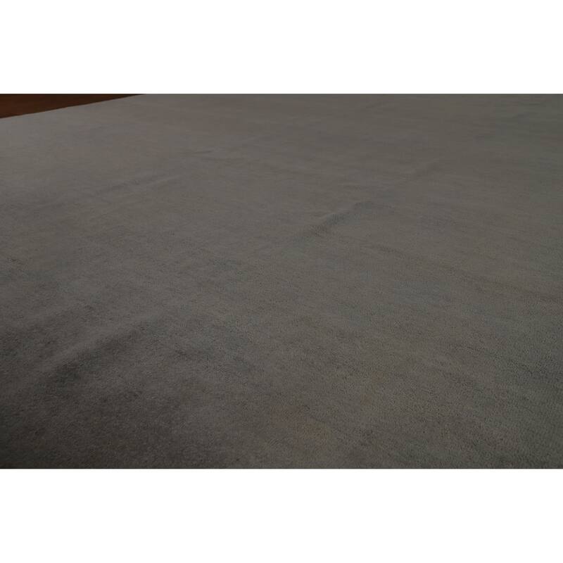 Hand Knotted Oriental 100% Wool Carpet Tribal Tribal Greys & Charcoal Gabbeh Area Rug - 13' 0'' X 9' 11''
