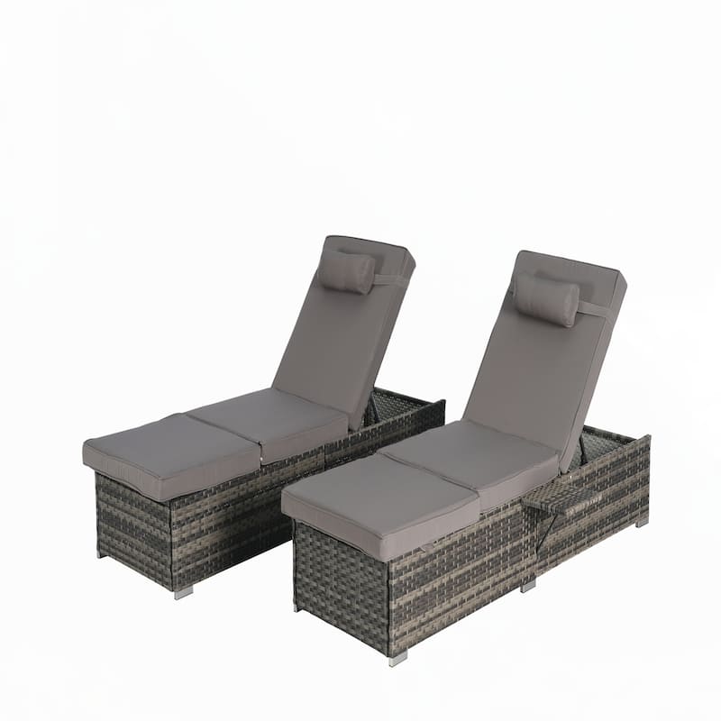Outdoor Chaise Lounge Chair Set of 2
