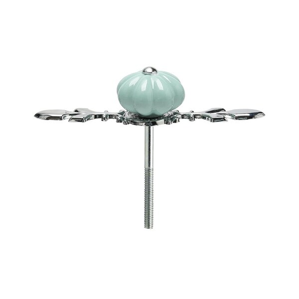 Solid Ceramic Vintage Knob Pumpkin Drawer Handle Cupboard Wardrobe Blue