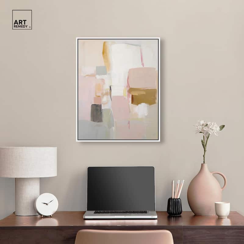 Apricot Cream I Canvas by Art Remedy