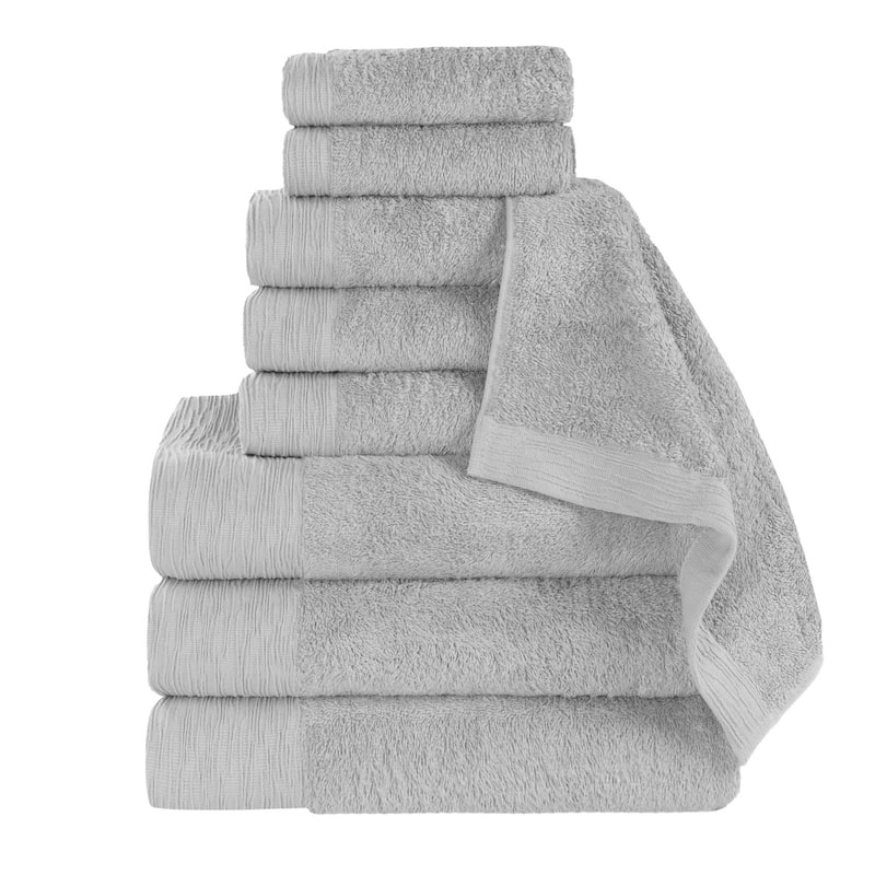 Superior Sierra Rayon From Bamboo Cotton Blend 9 Piece Bathroom Towel Set